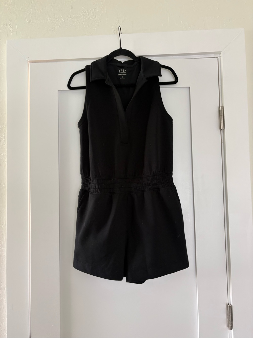 Abercrombie YPB Black Active Polo Romper Medium